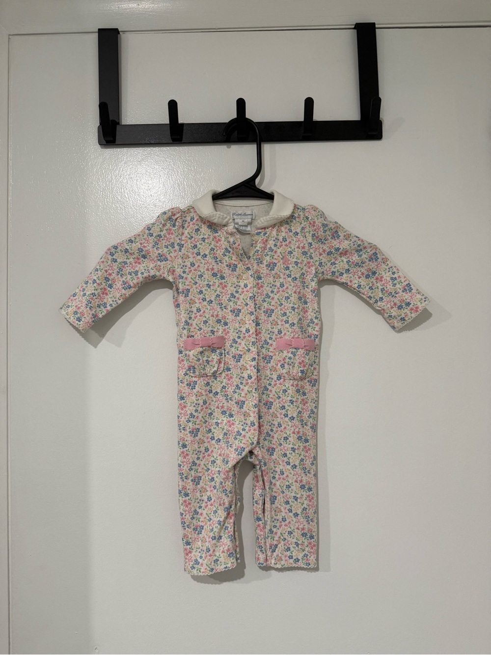 Ralph Lauren Baby Girl Floral-Print Cotton Coverall